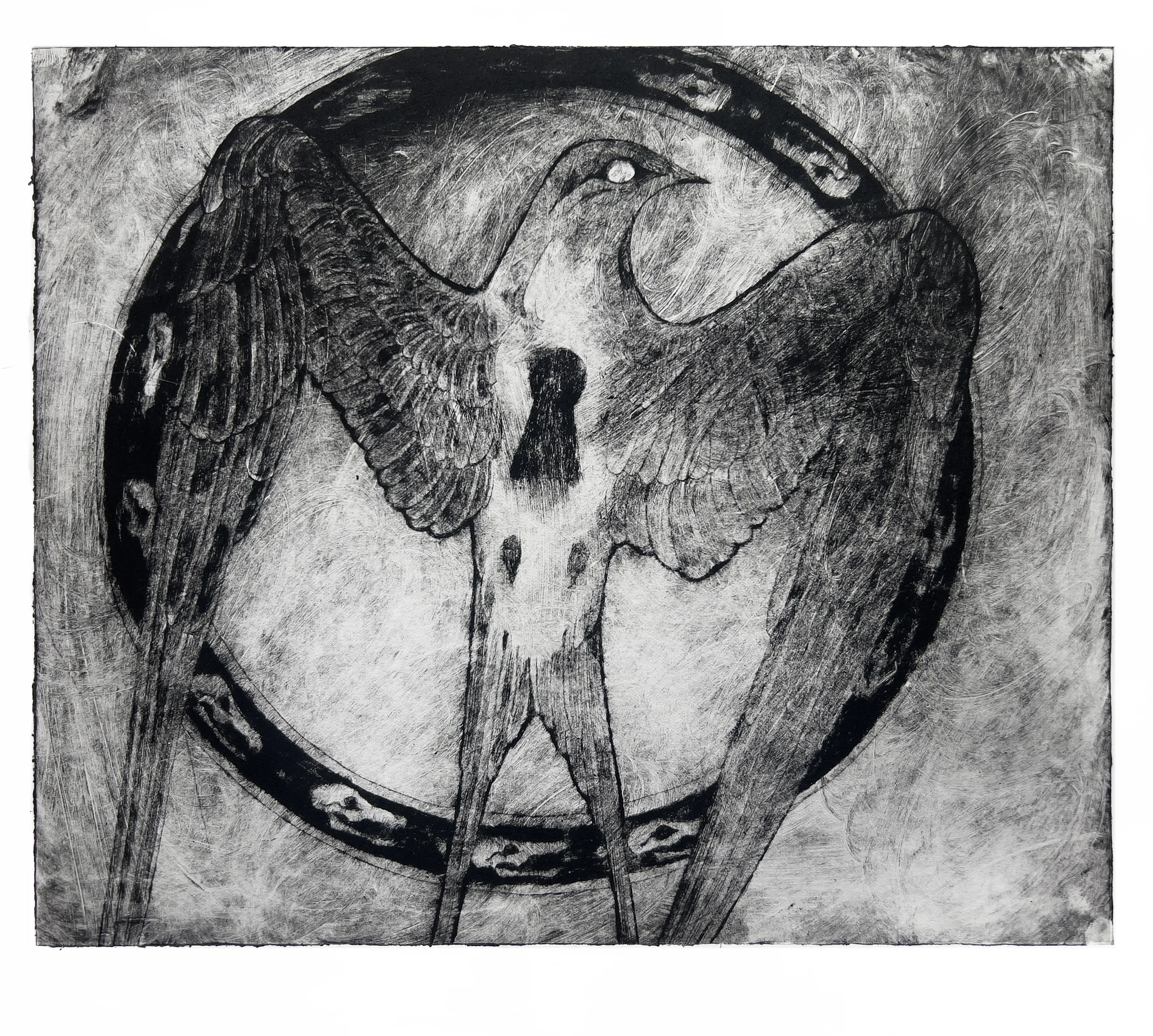 Зображення "the main dish" від Elisa Hymera Nechai, розмір: 28x31cm and 10x18,5cm, медіум: drypoint, місто: Kyiv, серія: key, ціна: €130 Фото 2 з 3.