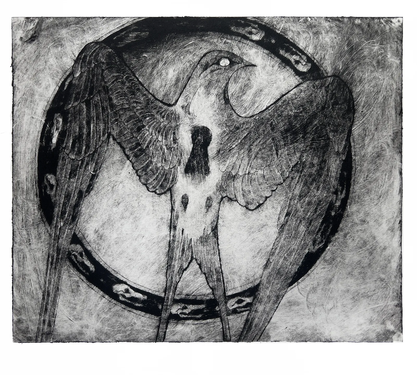 Зображення "the main dish" від Elisa Hymera Nechai, розмір: 28x31cm and 10x18,5cm, медіум: drypoint, місто: Kyiv, серія: key, ціна: €130 Фото 2 з 3.