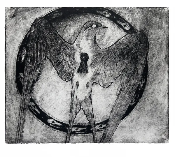 Зображення "the main dish" від Elisa Hymera Nechai, розмір: 28x31cm and 10x18,5cm, медіум: drypoint, місто: Kyiv, серія: key, ціна: €130 Фото 2 з 3.